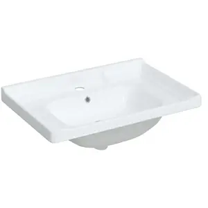 vidaXL Évier de salle de bain blanc 71x48x23cm rectangulaire céramique pas cher