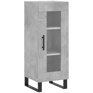 vidaXL Buffet Gris béton 34,5x34x90 cm Bois d'ingénierie pas cher