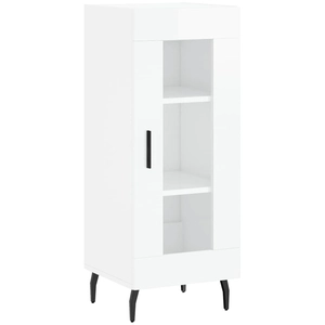 vidaXL Buffet Blanc brillant 34,5x34x90 cm Bois d'ingénierie pas cher