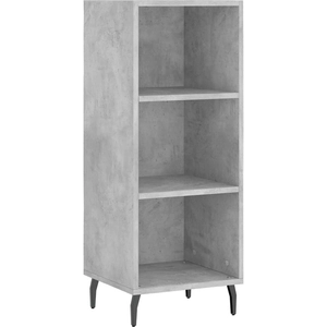 vidaXL Buffet gris béton 34,5x32,5x90 cm bois d'ingénierie pas cher