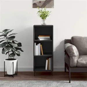 vidaXL Buffet noir 34,5x32,5x90 cm bois d'ingénierie pas cher