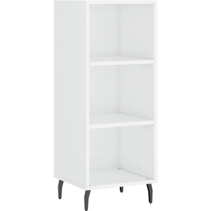 vidaXL Buffet blanc brillant 34,5x32,5x90 cm bois d'ingénierie pas cher