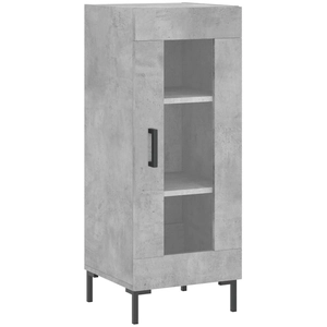 vidaXL Buffet Gris béton 34,5x34x90 cm Bois d'ingénierie pas cher