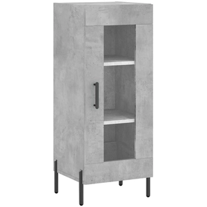vidaXL Buffet Gris béton 34,5x34x90 cm Bois d'ingénierie pas cher