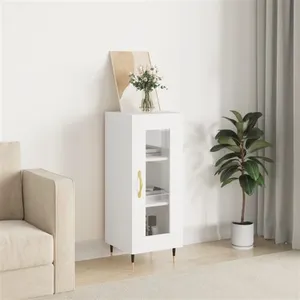 vidaXL Buffet blanc 34,5x34x90 cm bois d'ingénierie pas cher