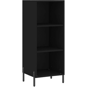 vidaXL Buffet noir 34,5x32,5x90 cm bois d'ingénierie pas cher