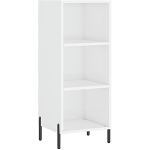vidaXL Buffet blanc brillant 34,5x32,5x90 cm bois d'ingénierie pas cher
