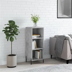 vidaXL Buffet gris béton 34,5x32,5x90 cm bois d'ingénierie pas cher