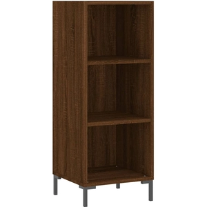 vidaXL Buffet chêne marron 34,5x32,5x90 cm bois d'ingénierie pas cher