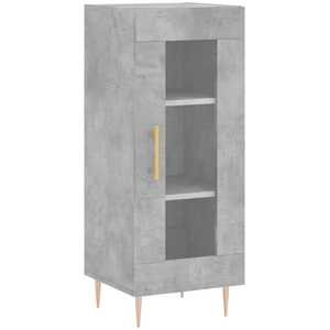 vidaXL Buffet Gris béton 34,5x34x90 cm Bois d'ingénierie pas cher