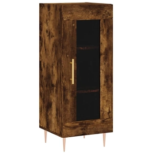 vidaXL Buffet Chêne fumé 34,5x34x90 cm Bois d'ingénierie pas cher