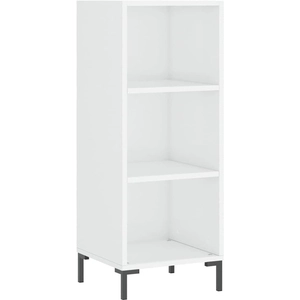 vidaXL Buffet blanc brillant 34,5x32,5x90 cm bois d'ingénierie pas cher