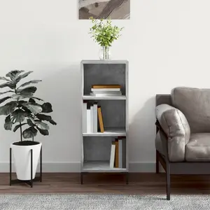 vidaXL Buffet gris béton 34,5x32,5x90 cm bois d'ingénierie pas cher