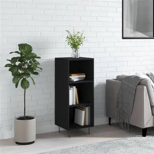 vidaXL Buffet noir 34,5x32,5x90 cm bois d'ingénierie pas cher