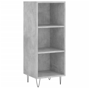 vidaXL Buffet gris béton 34,5x32,5x90 cm bois d'ingénierie pas cher