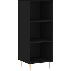 vidaXL Buffet noir 34,5x32,5x90 cm bois d'ingénierie pas cher