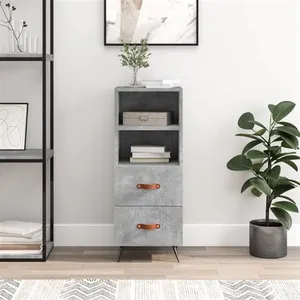Comparateur de prix : vidaXL Buffet Gris béton 34,5x34x90 cm Bois d'ingénierie