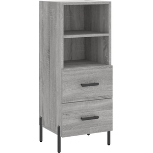 vidaXL Buffet Sonoma gris 34,5x34x90 cm Bois d'ingénierie pas cher