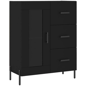 vidaXL Buffet noir 69,5x34x90 cm bois d'ingénierie pas cher