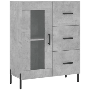 vidaXL Buffet gris béton 69,5x34x90 cm bois d'ingénierie pas cher