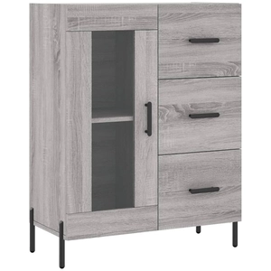 vidaXL Buffet sonoma gris 69,5x34x90 cm bois d'ingénierie pas cher