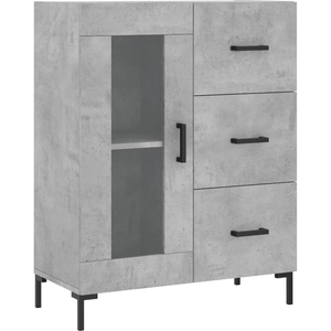 vidaXL Buffet gris béton 69,5x34x90 cm bois d'ingénierie pas cher