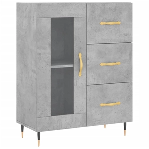 vidaXL Buffet gris béton 69,5x34x90 cm bois d'ingénierie pas cher
