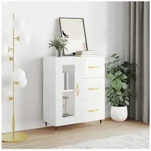 vidaXL Buffet Blanc brillant 69,5x34x90 cm Bois d'ingénierie