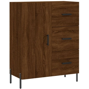 vidaXL Buffet chêne marron 69,5x34x90 cm bois d'ingénierie pas cher