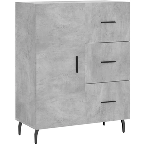 vidaXL Buffet gris béton 69,5x34x90 cm bois d'ingénierie pas cher
