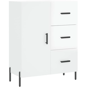 vidaXL Buffet Blanc brillant 69,5x34x90 cm Bois d'ingénierie pas cher