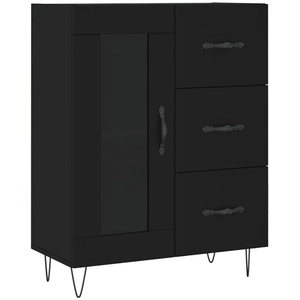 vidaXL Buffet noir 69,5x34x90 cm bois d'ingénierie pas cher