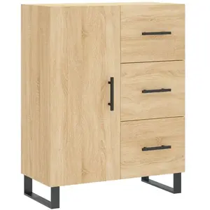 vidaXL Buffet chêne sonoma 69,5x34x90 cm bois d'ingénierie pas cher