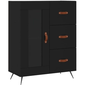 vidaXL Buffet noir 69,5x34x90 cm bois d'ingénierie