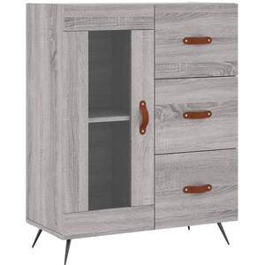 vidaXL Buffet sonoma gris 69,5x34x90 cm bois d'ingénierie pas cher