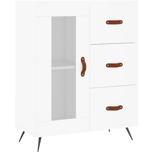 vidaXL Buffet blanc 69,5x34x90 cm bois d'ingénierie pas cher