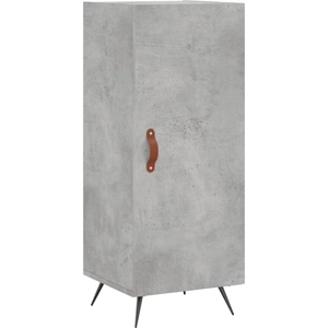 vidaXL Buffet Gris béton 34,5x34x90 cm Bois d'ingénierie pas cher