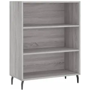 vidaXL Armoire à étagères sonoma gris 69,5x32,5x90cm bois d'ingénierie pas cher