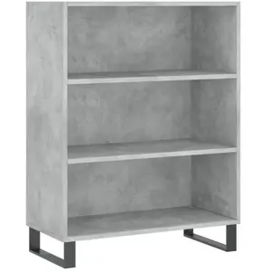 vidaXL Armoire à étagères gris béton 69,5x32,5x90 cm bois d'ingénierie pas cher
