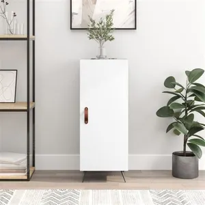 vidaXL Buffet blanc 34,5x34x90 cm bois d'ingénierie