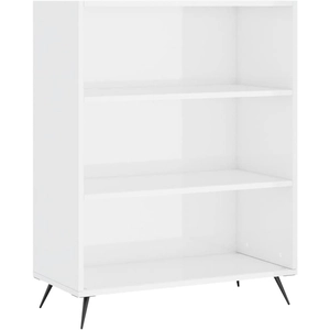 vidaXL Bibliothèque blanc brillant 69,5x32,5x90 cm bois d'ingénierie