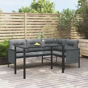Comparateur de prix : vidaXL Table à manger de jardin anthracite 110x54x70 cm acier