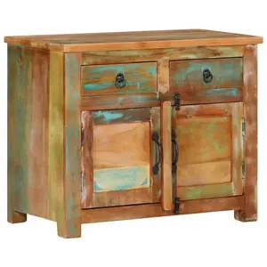 vidaXL Buffet 68x35x55 cm bois massif de récupération pas cher