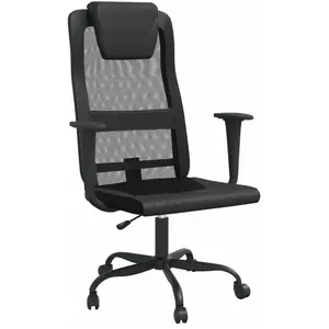 vidaXL Chaise de bureau réglable en hauteur noir pas cher