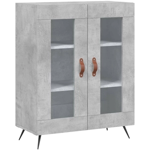 vidaXL Buffet gris béton 69,5x34x90 cm bois d'ingénierie pas cher