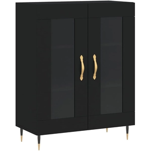 vidaXL Buffet noir 69,5x34x90 cm bois d'ingénierie pas cher