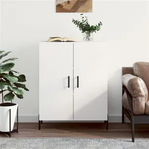 vidaXL Buffet blanc 69,5x34x90 cm bois d'ingénierie pas cher