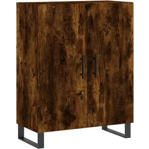 vidaXL Buffet chêne fumé 69,5x34x90 cm bois d'ingénierie pas cher