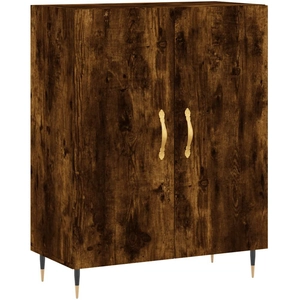 vidaXL Buffet chêne fumé 69,5x34x90 cm bois d'ingénierie pas cher