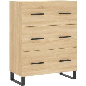 vidaXL Buffet chêne sonoma 69,5x34x90 cm bois d'ingénierie pas cher